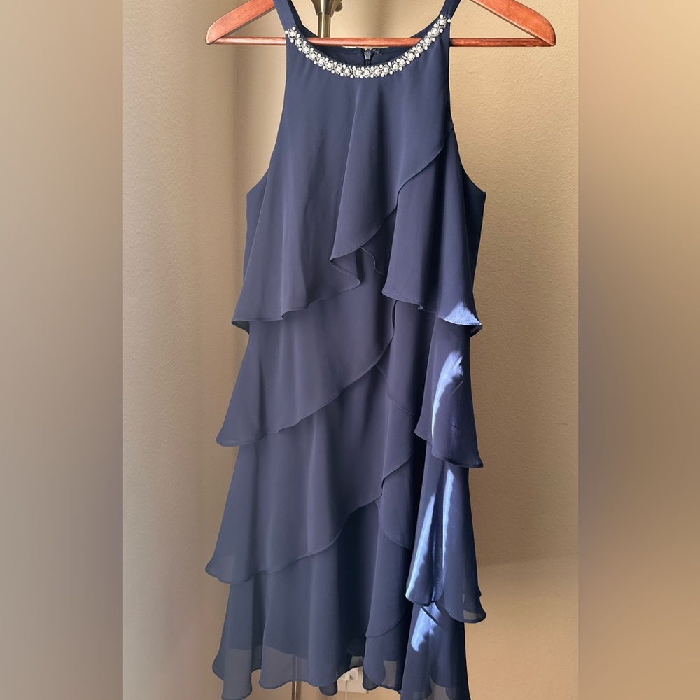 Diamond and pearl collar dress SLNY
